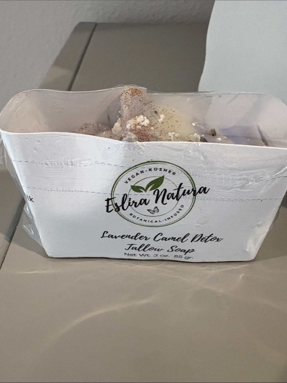 Eslira Natura Lavender Camel Detox Tallow Soap 3 oz.